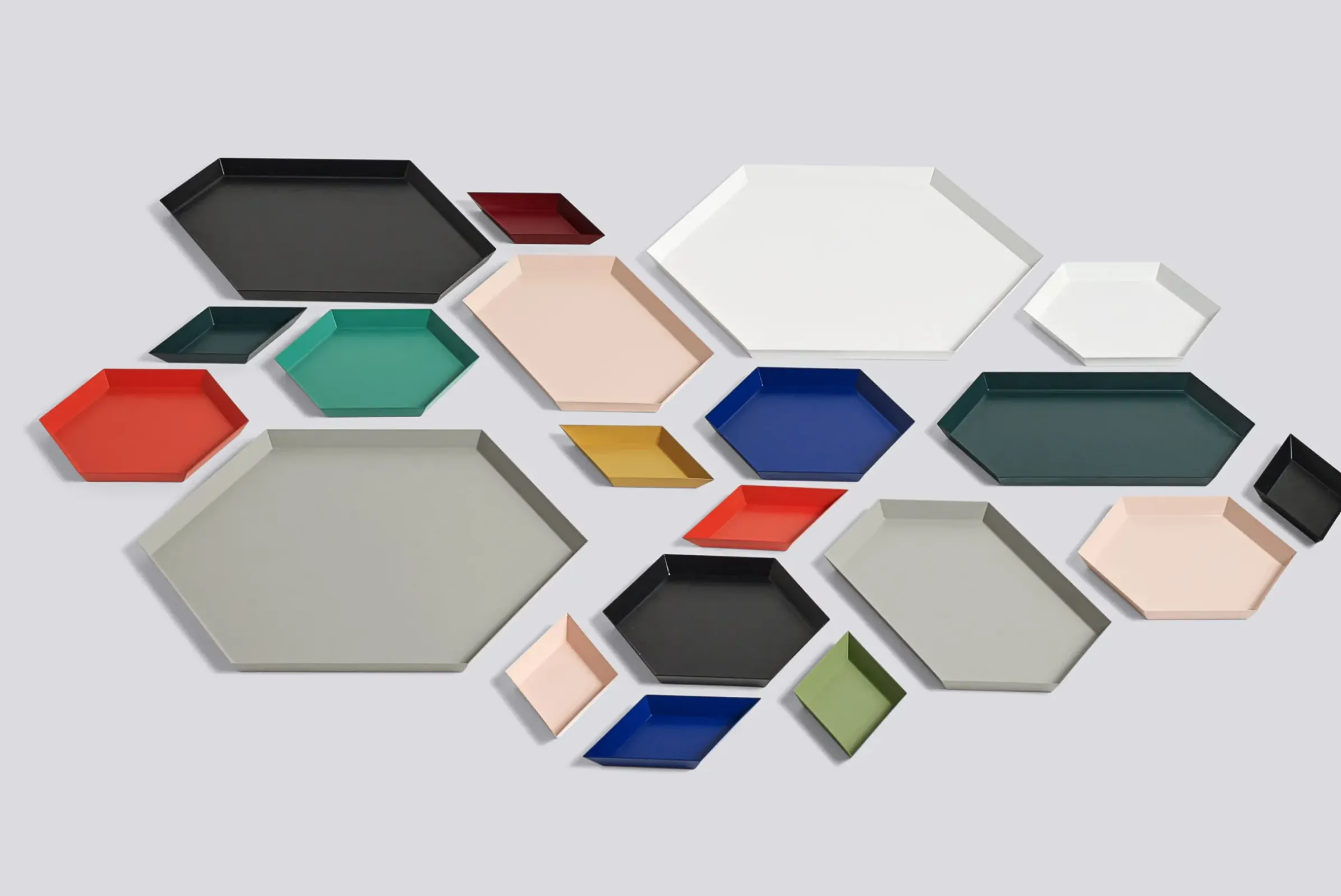 Plateau Kaleido Xs Metal Vert / 19 X 11 Cm - Hay