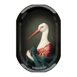 Plateau Madame La Cigogne Materiau Composite / Tableau Mural - Ibride