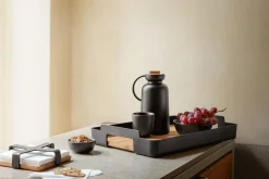 Plateau Nordic Kitchen Plastique Noir Bois Naturel / 50 X 34 Cm - Eva Solo