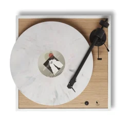 Platine Vinyle Square Bois Naturel / Enceinte Haute Fidelite - La Boite Concept