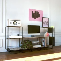 Platine Vinyle Square Bois Naturel / Enceinte Haute Fidelite - La Boite Concept
