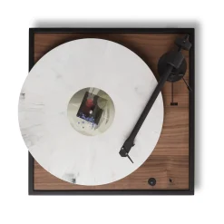 Platine Vinyle Square Bois Naturel / Enceinte Haute Fidelite - La Boite Concept