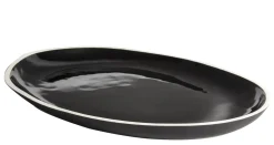 Plat Sicilia Ceramique Noir / 43 X 32 Cm - Maison Sarah Lavoine