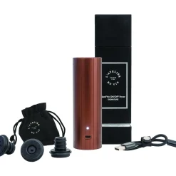 Pompe A Vide D'Air Electrique Gard'Vin On/Off Power Signature Metal Marron / + 3 Bouchons - Recharge Usb - L'Atelier Du Vin
