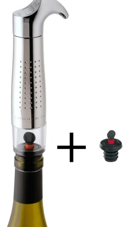 Pompe A Vide D'Air Gard'Vin On/Off Plastique/ + 2 Bouchons Hermetiques - L'Atelier Du Vin
