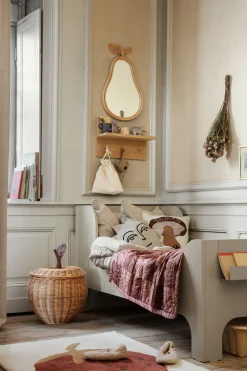 Portemanteau Mural Place Small Bois Naturel / Etagere - L 105 Cm - Ferm Living