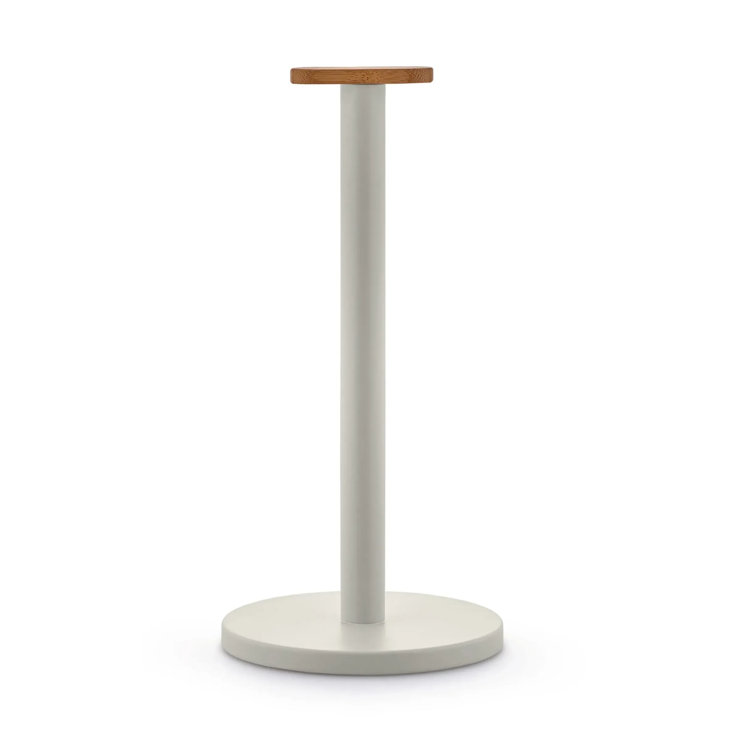 Porte-Rouleau Essuie-Tout Mattina Metal Gris / Acier & Bambou - Alessi