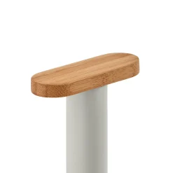 Porte-Rouleau Essuie-Tout Mattina Metal Gris / Acier & Bambou - Alessi