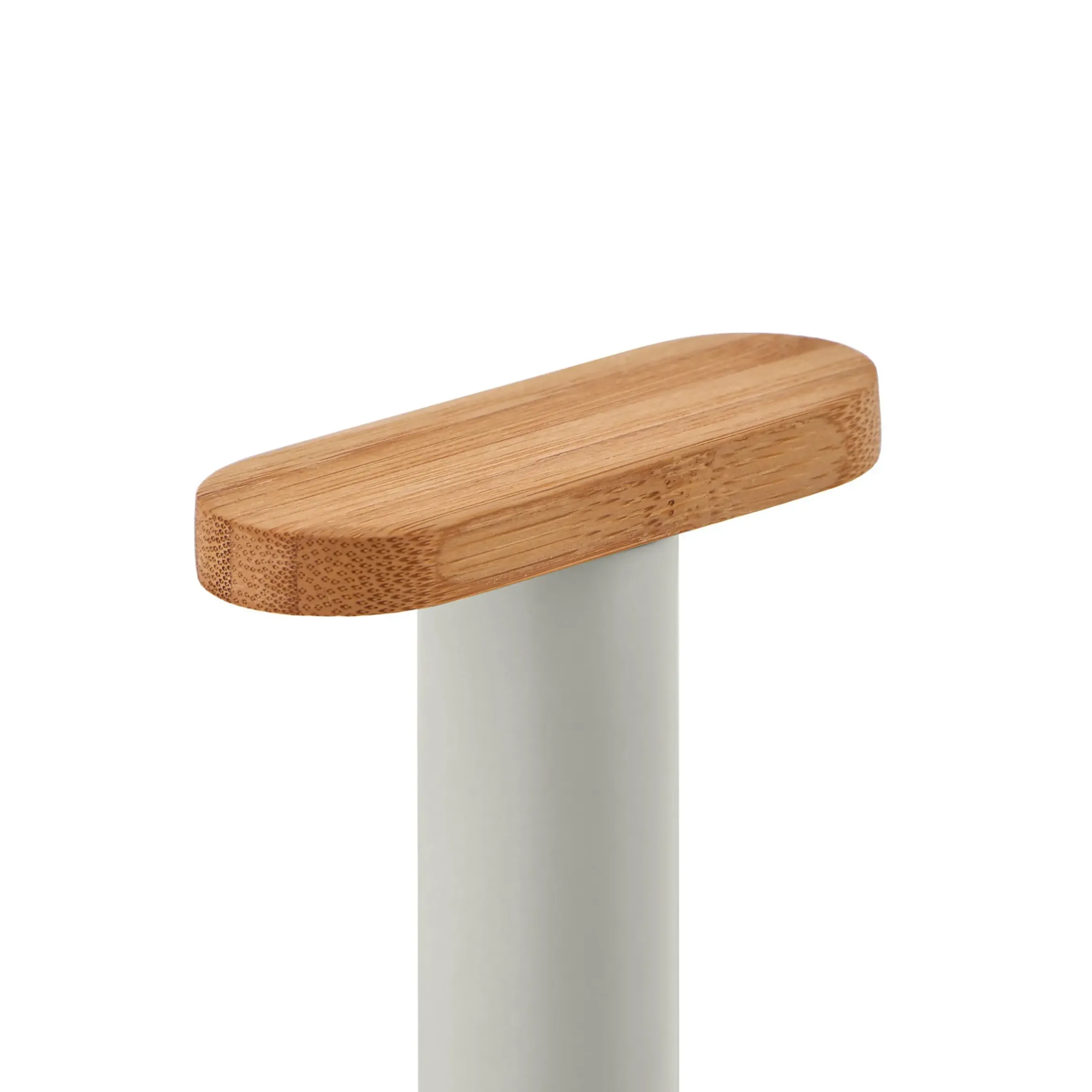 Porte-Rouleau Essuie-Tout Mattina Metal Gris / Acier & Bambou - Alessi