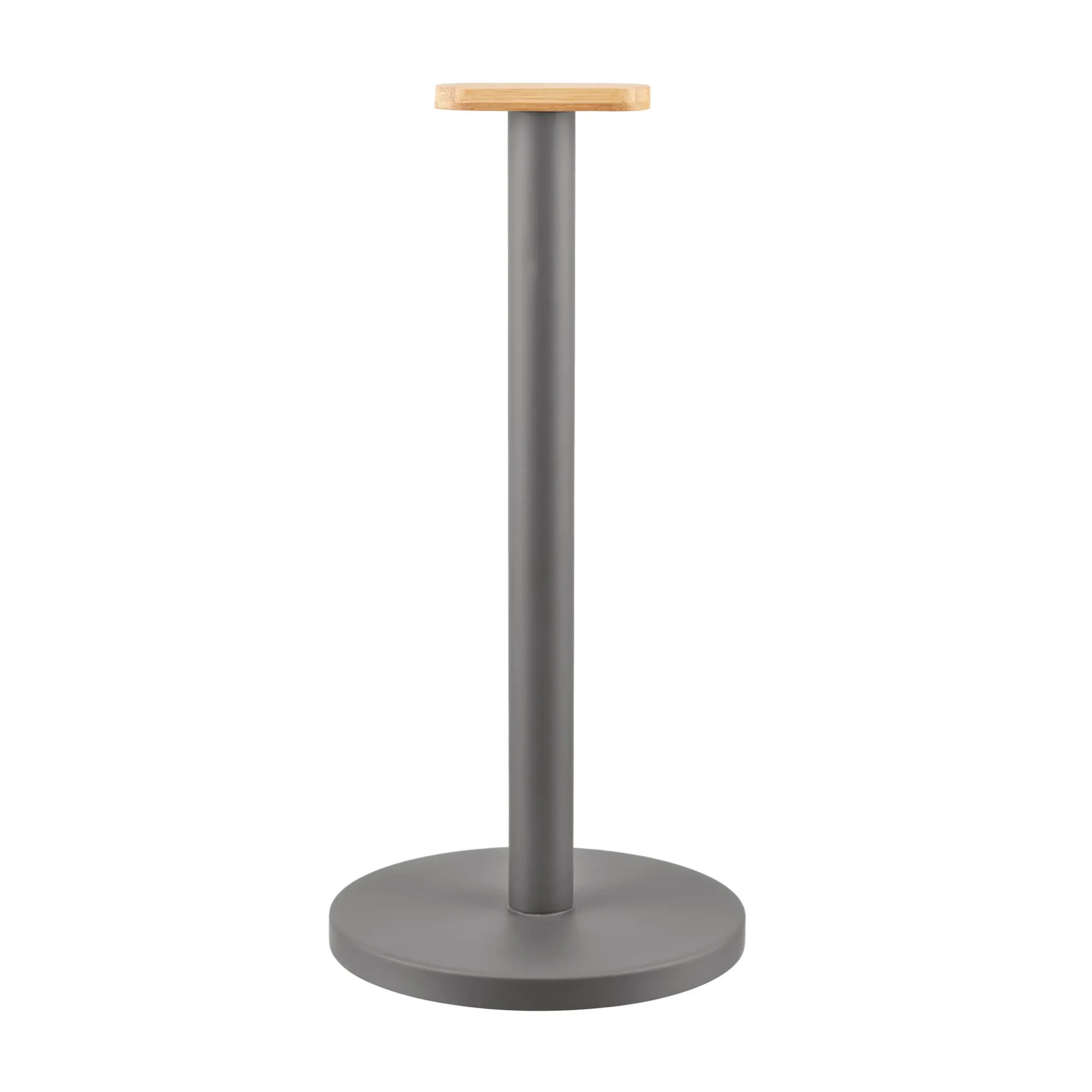 Porte-Rouleau Essuie-Tout Mattina Metal Gris / Acier & Bambou - Alessi