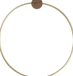 Porte-Serviettes Mural Brass Bois Or Bois Naturel Metal - Ferm Living