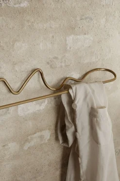Porte-Serviettes Mural Curvature Or Metal / L 66 Cm - - Ferm Living