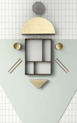 Pot A Crayons Brass Metal Or - Ferm Living