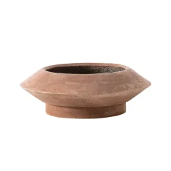 Pot De Fleurs Bulbi Crocus Pierre Rouge Marron / Beton / O 73 X H 27 Cm - Ethimo