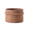 Pot De Fleurs Bulbi Dahlia Pierre Rouge Marron / Beton  / O 75 X H 47 Cm - Ethimo