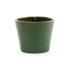 Pot De Fleurs Pots Ceramique Vert / Gres Emaille - O 50 X H 40 Cm / Fait Main - Unopiu