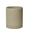 Pot De Fleurs Sekki Large Ceramique Beige / O 15,7 X H 17,7 Cm - Gres - Ferm Living