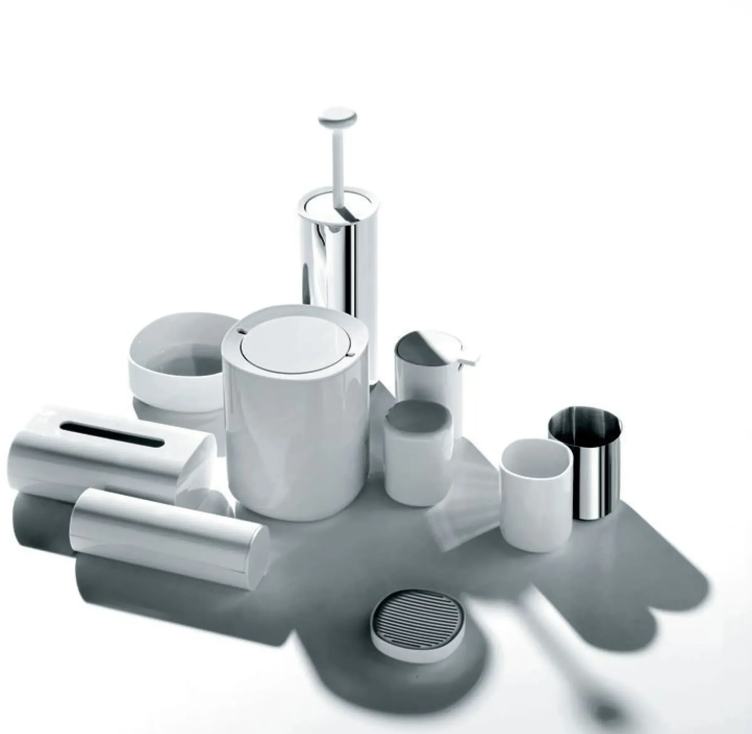 Poubelle Birillo Plastiquesalle De Bains - H 21 Cm - Alessi