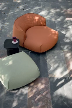 Pouf Brioni Outdoor Tissu Vert / Large - 108 X 108 Cm - Kristalia