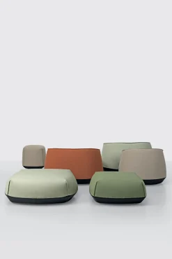 Pouf Brioni Outdoor Tissu Vert / Large - 108 X 108 Cm - Kristalia