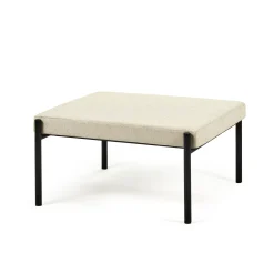 Pouf Curve Tissu Blanc Beige / Repose-Pieds - 67 X 62 Cm - Serax