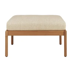 Pouf Jack Outdoor Tissu Bois Beige / Teck  - 71 X 54 Cm - Ethnicraft