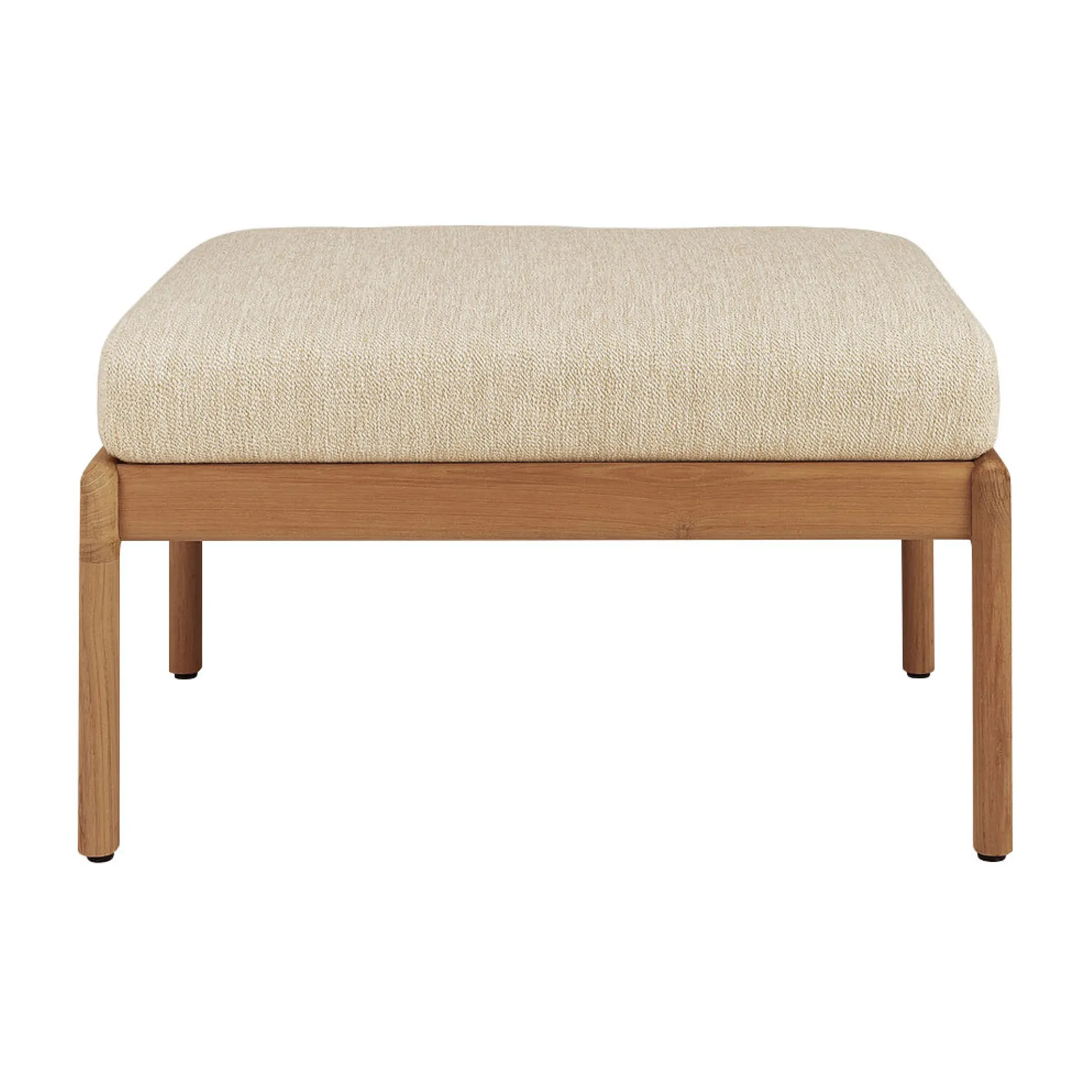 Pouf Jack Outdoor Tissu Bois Beige / Teck - 71 X 54 Cm - Ethnicraft