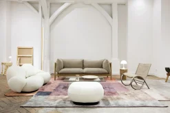Pouf Pacha Tissu Blanc / Pierre Paulin - Reedition 1975 - Gubi