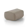 Pouf Saparella Cuir Beige (1965) / Similicuir - 78 X 52 Cm - Cinna