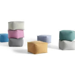 Pouf Varer Tissu Jaune / 59 X 59 Cm - Hay