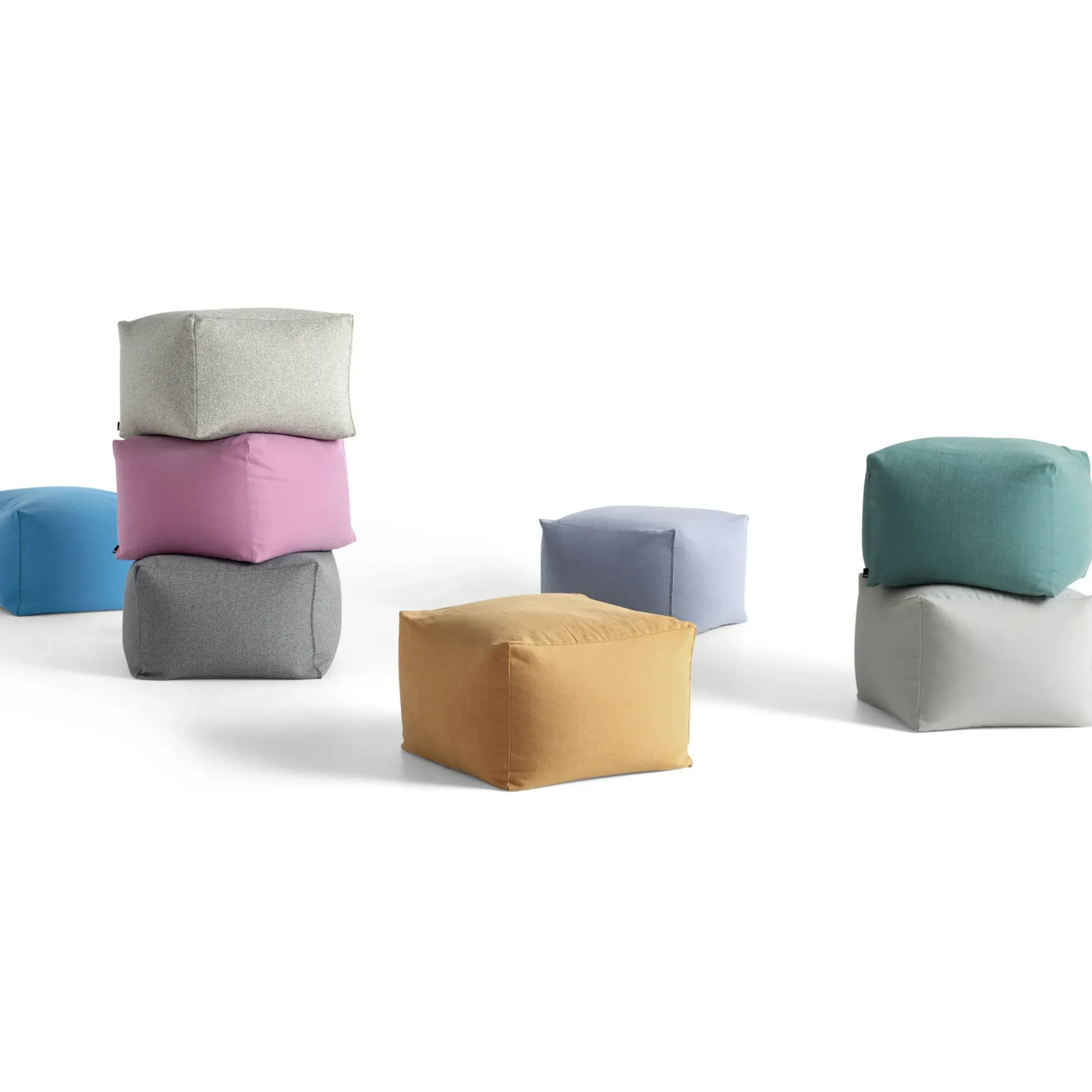 Pouf Varer Tissu Jaune / 59 X 59 Cm - Hay