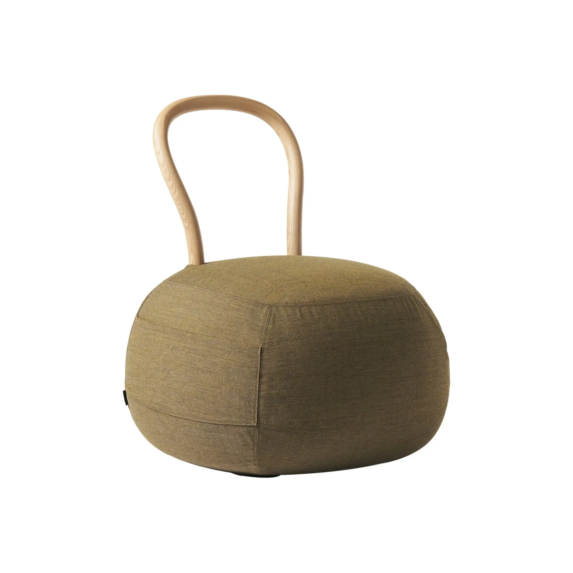 Pouf Yum Yum Small Tissu Bois Vert / 66 X 64 Cm - Opinion Ciatti
