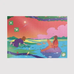 Puzzle Las Ultimas Tardes Del Verano Par Maria Medem Papier Orange / 1000 Pieces - 49X68 Cm / Edition Limitee - Sulo