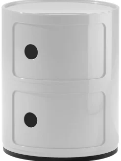 Rangement Componibili Plastique Blanc / 2 Tiroirs - H 40 Cm - Kartell