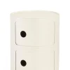 Rangement Componibili Plastique Blanc / Version Mate - 2 Tiroirs - H 40 Cm /100% Recycle - Kartell