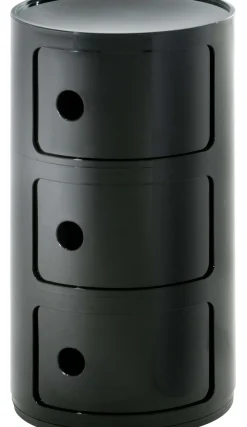 Rangement Componibili Plastique Noir / 3 Tiroirs - H 58 Cm - Kartell