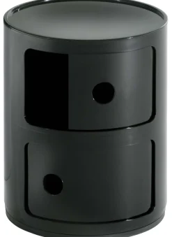 Rangement Componibili Plastique Noir / 2 Tiroirs - H 40 Cm - Kartell