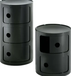 Rangement Componibili Plastique Noir / 2 Tiroirs - H 40 Cm - Kartell