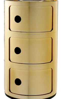 Rangement Componibili Plastique/ 3 Tiroirs - Metallise - Kartell