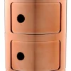 Rangement Componibili Plastique/ 2 Tiroirs - Metallise - Kartell