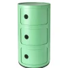 Rangement Componibili Plastique Vert / Mat - 3 Tiroirs - H 58 Cm / Recycle - Exclusivite En Edition Limitee - Kartell