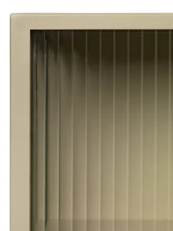 Rangement Mural Haze Metal Verre Beige / L 35 X H 60 Cm - Verre Cannele - Ferm Living