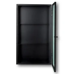 Rangement Mural Haze Metal Verre Noir / L 35 X H 60 Cm - Verre Cannele - Ferm Living