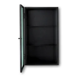 Rangement Mural Haze Metal Verre Noir / L 35 X H 60 Cm - Verre Cannele - Ferm Living