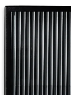 Rangement Mural Haze Metal Verre Noir / L 35 X H 60 Cm - Verre Cannele - Ferm Living