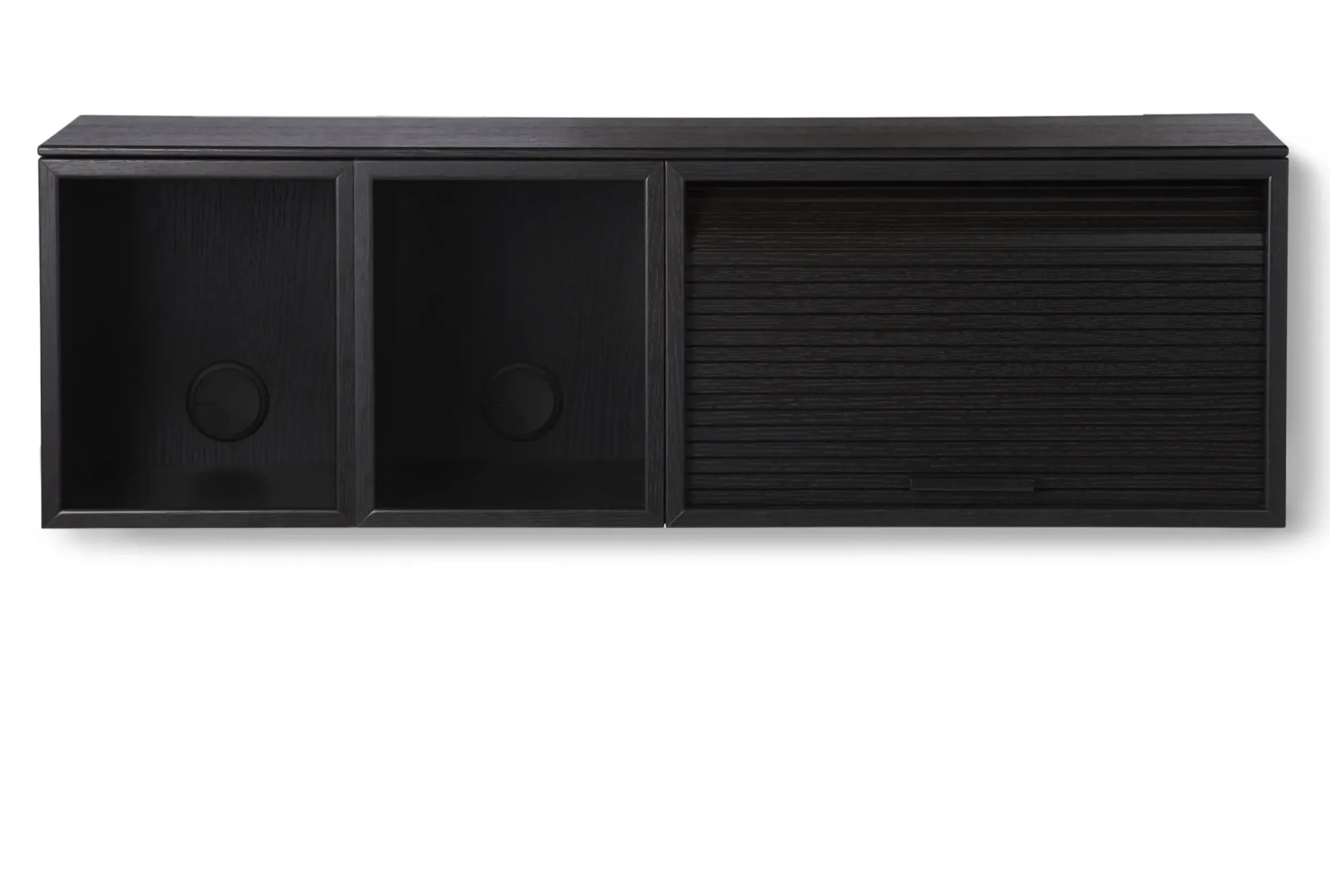 Rangement Mural Hifive Slim Bois Naturel / Meuble Tv - L 100 X H 30 Cm - Northern