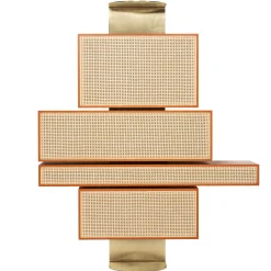 Rangement Nyny Unit Fibre Vegetale Bois Orange Beige / L 165 X H 200 Cm - Cannage - Wiener Gtv Design