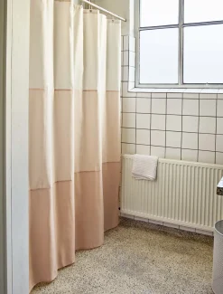 Rideau De Douche Aquarelle Vertical Tissu Vert / 200 X 180 Cm - Hay