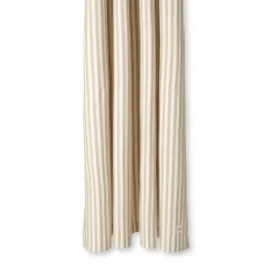 Rideau De Douche Chambray Striped Tissu Beige / 160 X H 205 Cm - Coton Enduit - Ferm Living