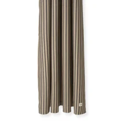 Rideau De Douche Chambray Striped Tissu Noir Beige / 160 X H 205 Cm - Coton Enduit - Ferm Living